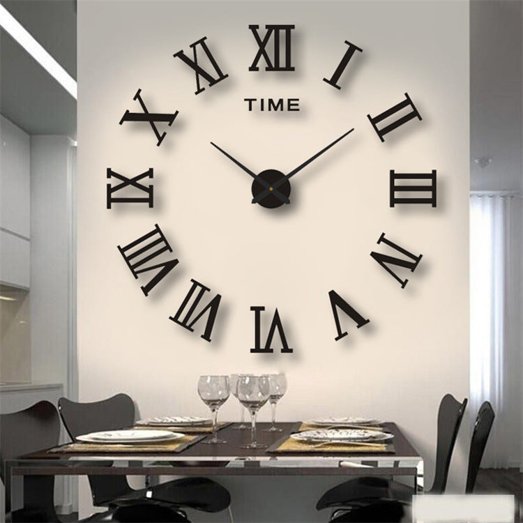 Creative Nordic living room acrylic three-dimensional decorative clock bedroom DIY silent wall clock home wall-mounted clock