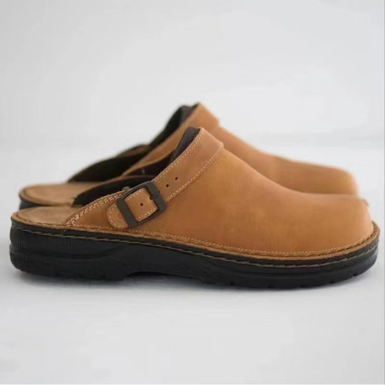 thick-soled wedge heels 48 large size back hollow shallow mouth men's European and American casual outer wear single shoes sandals slippers in stock