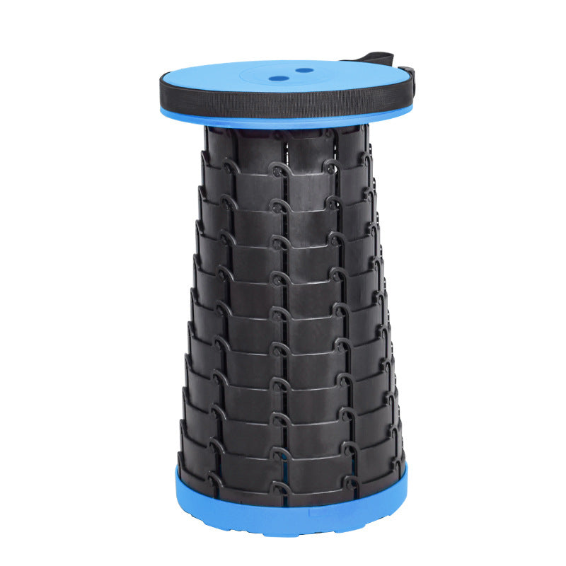 Portable Telescopic Stool Outdoor Folding Stool Adjustable Home Round Stool Travel