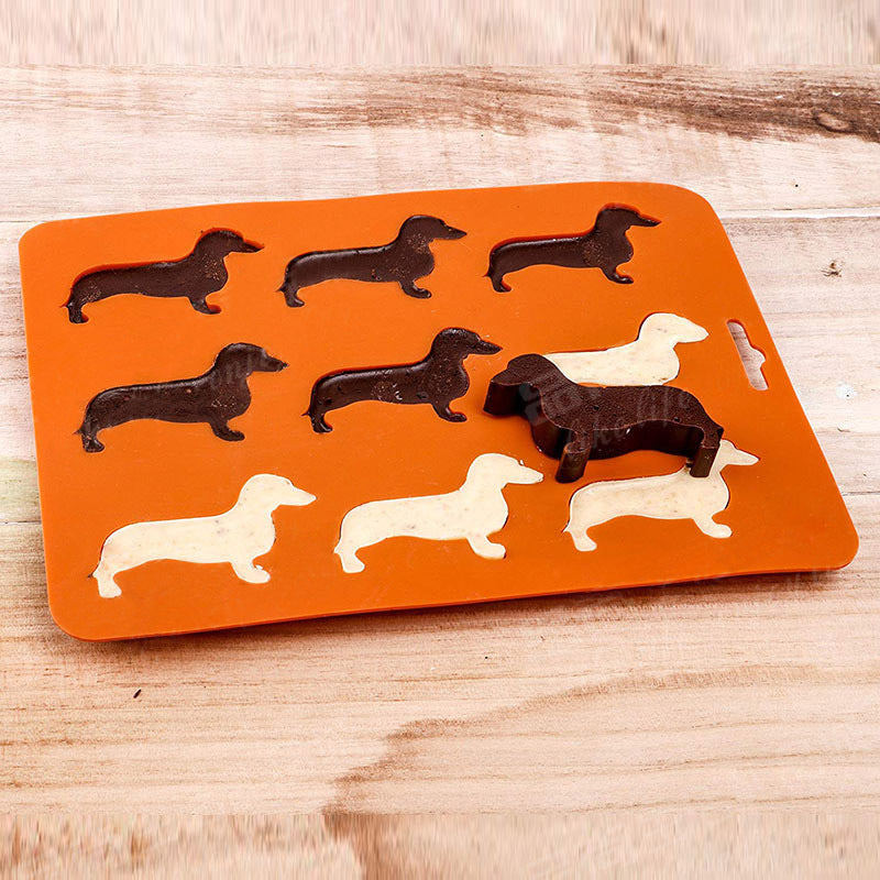 New puppy silicone ice tray, animal silicone ice tray mold, chocolate 9-grid mold, whiskey ice cube mold