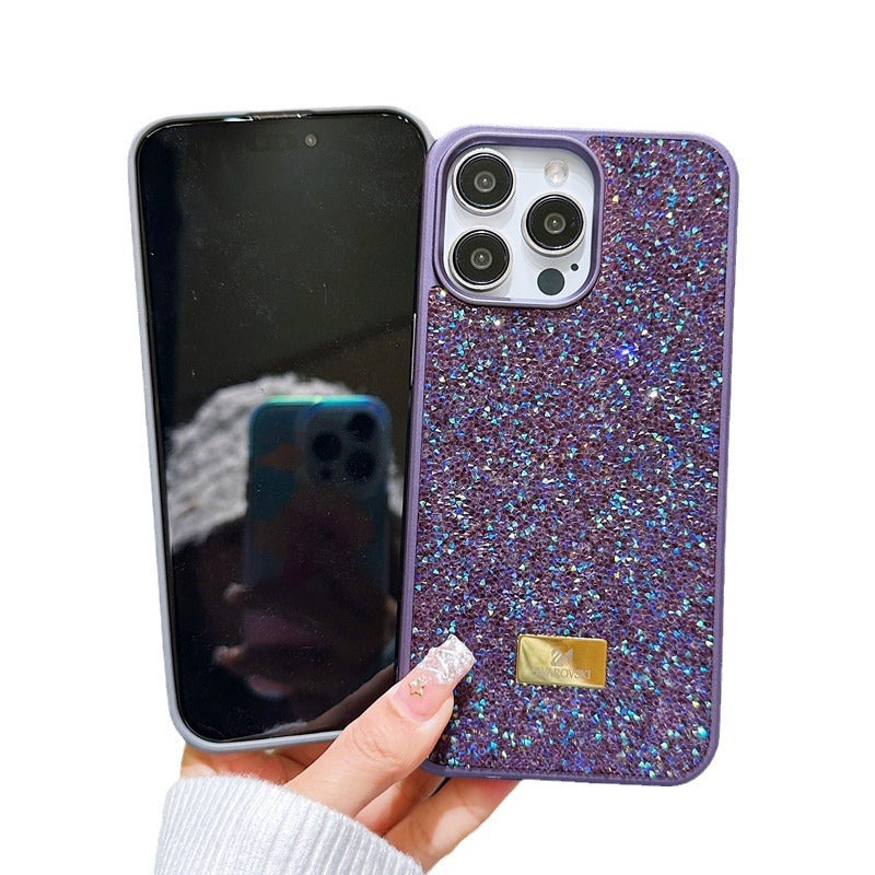Luxury full diamond iPhone 16 rhinestone mobile phone case Apple 15 suitable for 14promax diamond anti-fall full protection