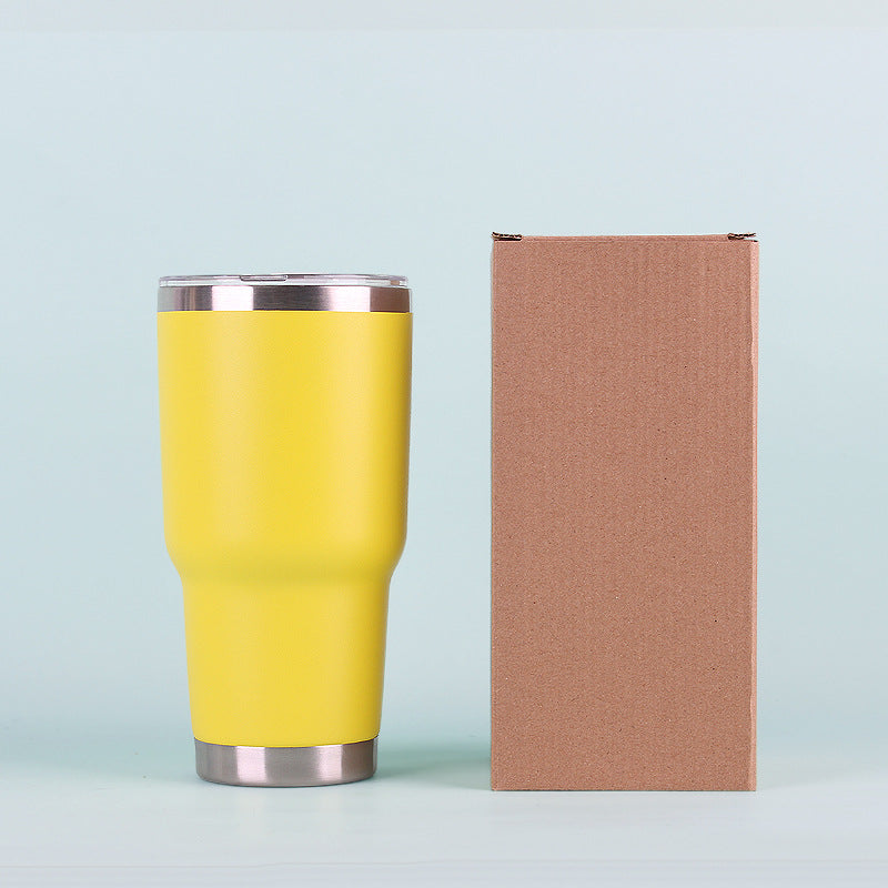 30oz car mug, ice beer mug, 304 stainless steel color insulation mug, gift mug, plastic spray mug wholesale