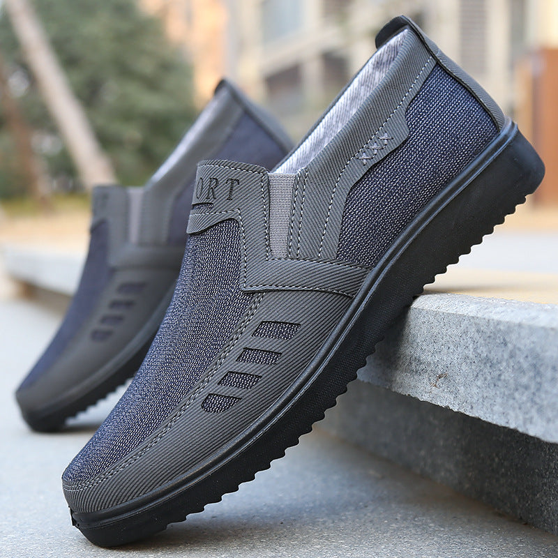 Manufacturers wholesale large size polyurethane cloth shoes Old Beijing cloth shoes waterproof wear-resistant lightweight slip-on casual shoes for the elderly