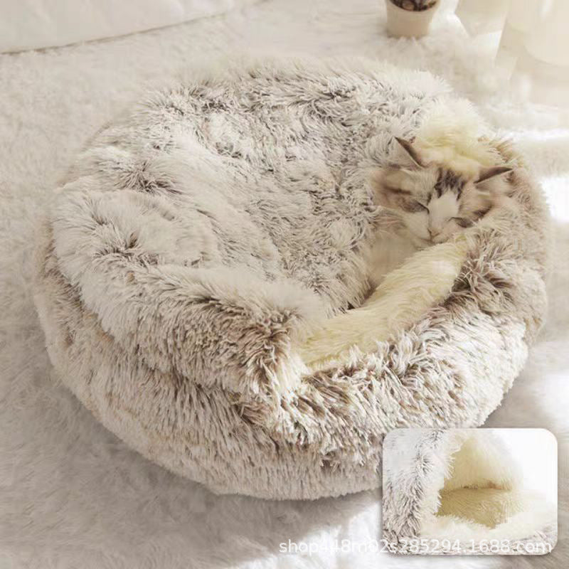 Cat bed winter warm pet cat house quilt four seasons universal dog bed semi-enclosed autumn and winter pet warm supplies