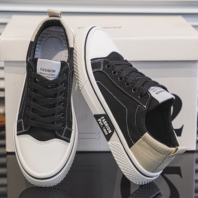 Summer canvas shoes new breathable versatile skateboard shoes men's soft sole casual sports trendy fashion canvas shoes men