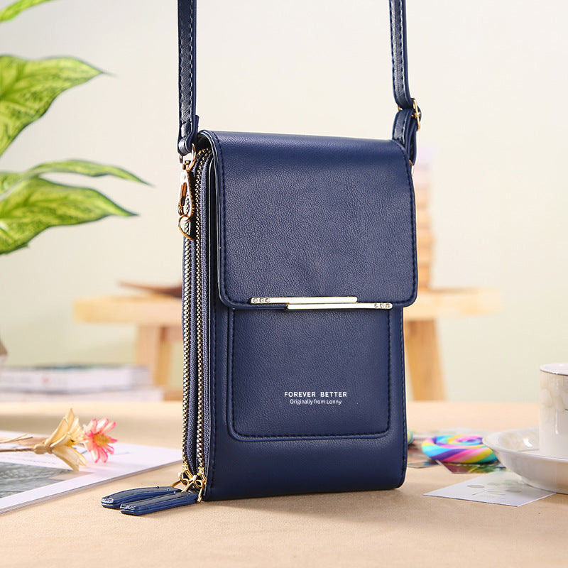 Touch screen mobile phone bag for women, small crossbody bag, cute small bag for mobile phone, fashionable key coin bag, vertical style
