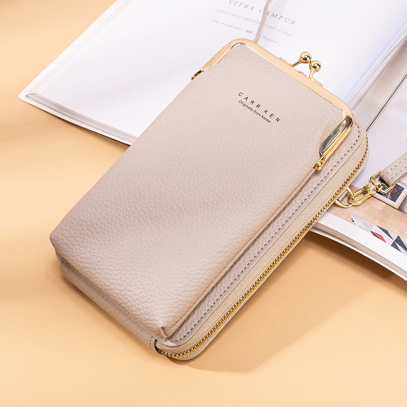 Mobile phone bag women's crossbody 2025 new simple large capacity card bag wallet integrated bag mini stylish small bag trend