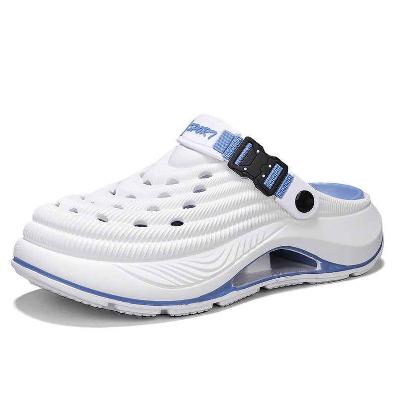 Hole shoes for men, summer outdoor wear, new beach shoes with anti-slip thick soles, men's outdoor sandals