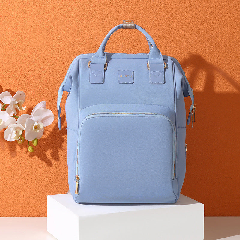 Mommy bag new Oxford cloth simple and stylish multifunctional mother and baby bag for going out light double back large capacity mommy bag