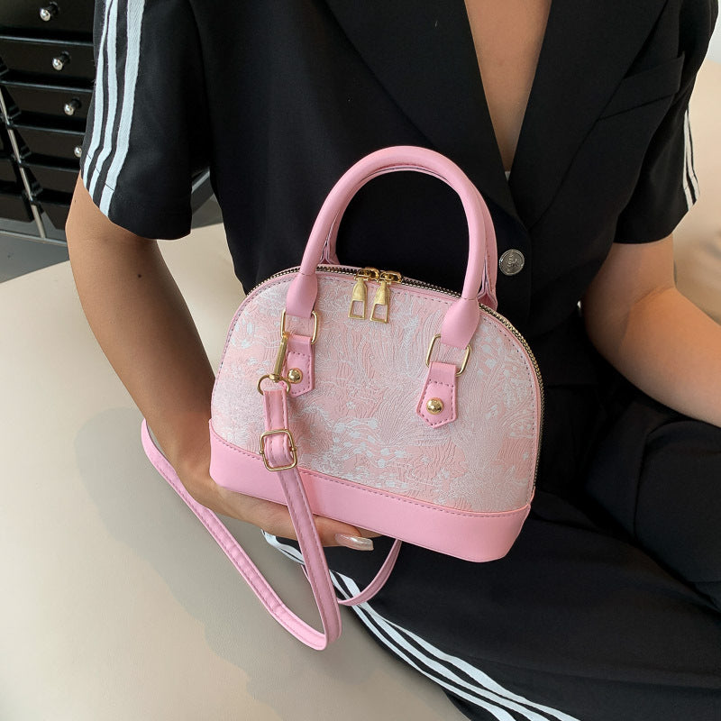 Women's simple summer commuter bag 2025 shell handbag new crossbody fashion shoulder bag embroidered women's bag