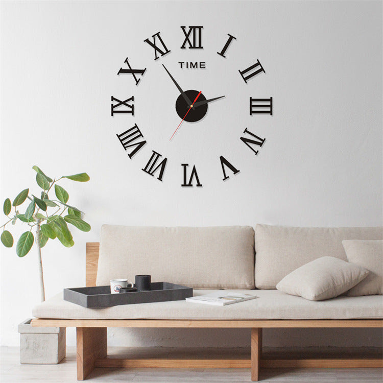 Creative Nordic living room acrylic three-dimensional decorative clock bedroom DIY silent wall clock home wall-mounted clock