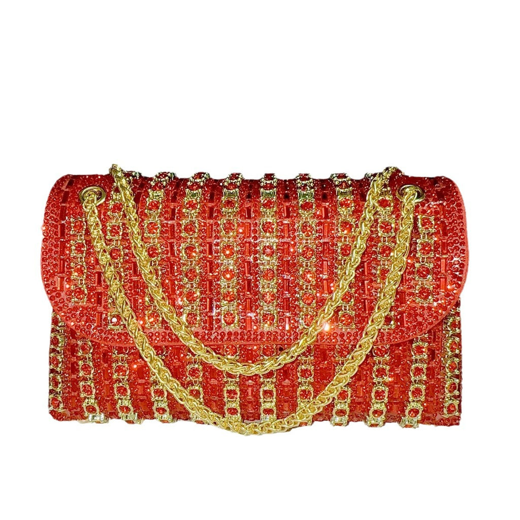 New cross-border evening dress lady rhinestone clutch bag diamond chain cheongsam bag crossbody evening bag female handbag
