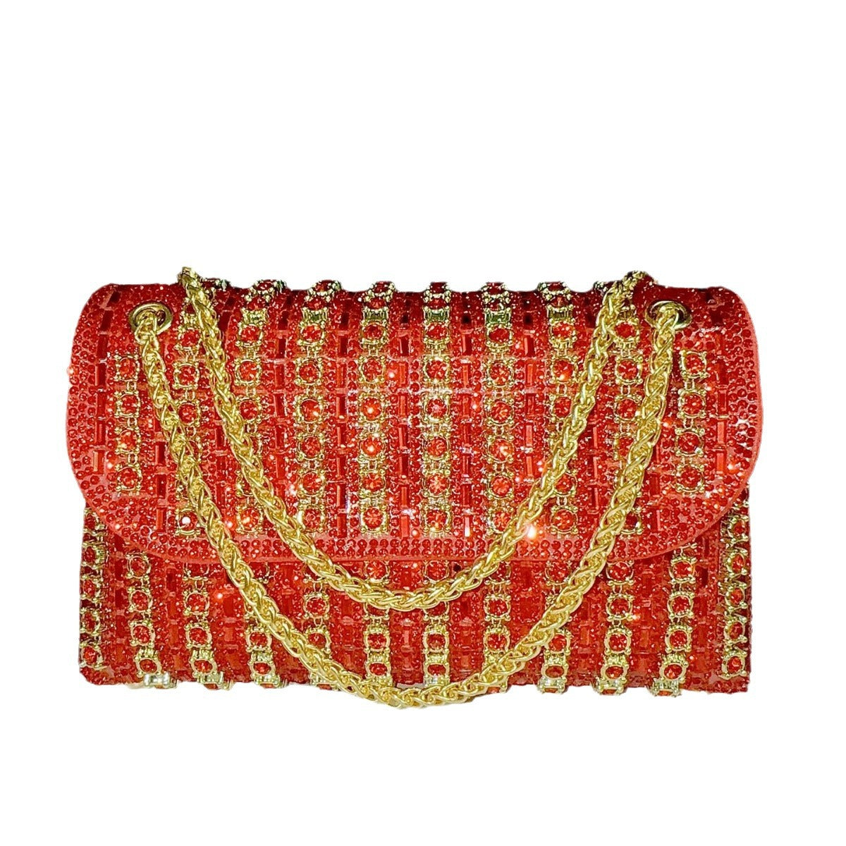 New cross-border evening dress lady rhinestone clutch bag diamond chain cheongsam bag crossbody evening bag female handbag