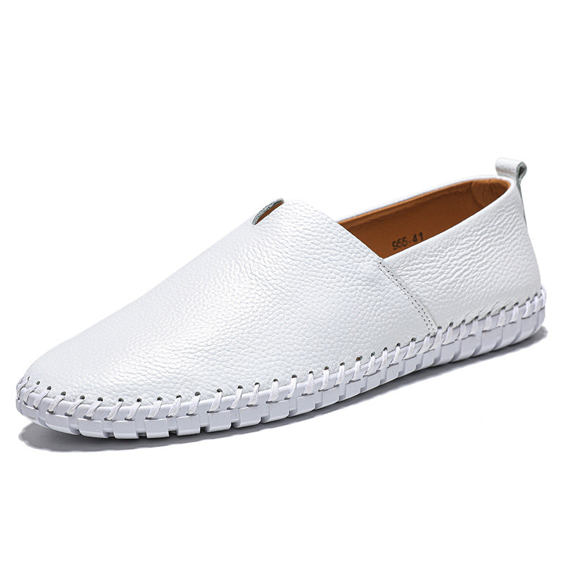 Cross-border hot-selling large-size men's casual shoes, slip-on top layer cowhide slip-on shoes, leather shoes, sizes 48, 49, and 50
