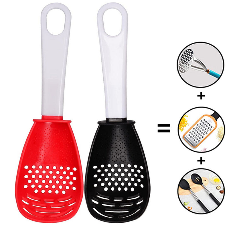Grinding cooking spoon, mashing and draining spoon, ginger and garlic grinding spoon, egg beater, potato mashing spoon, cooking shovel