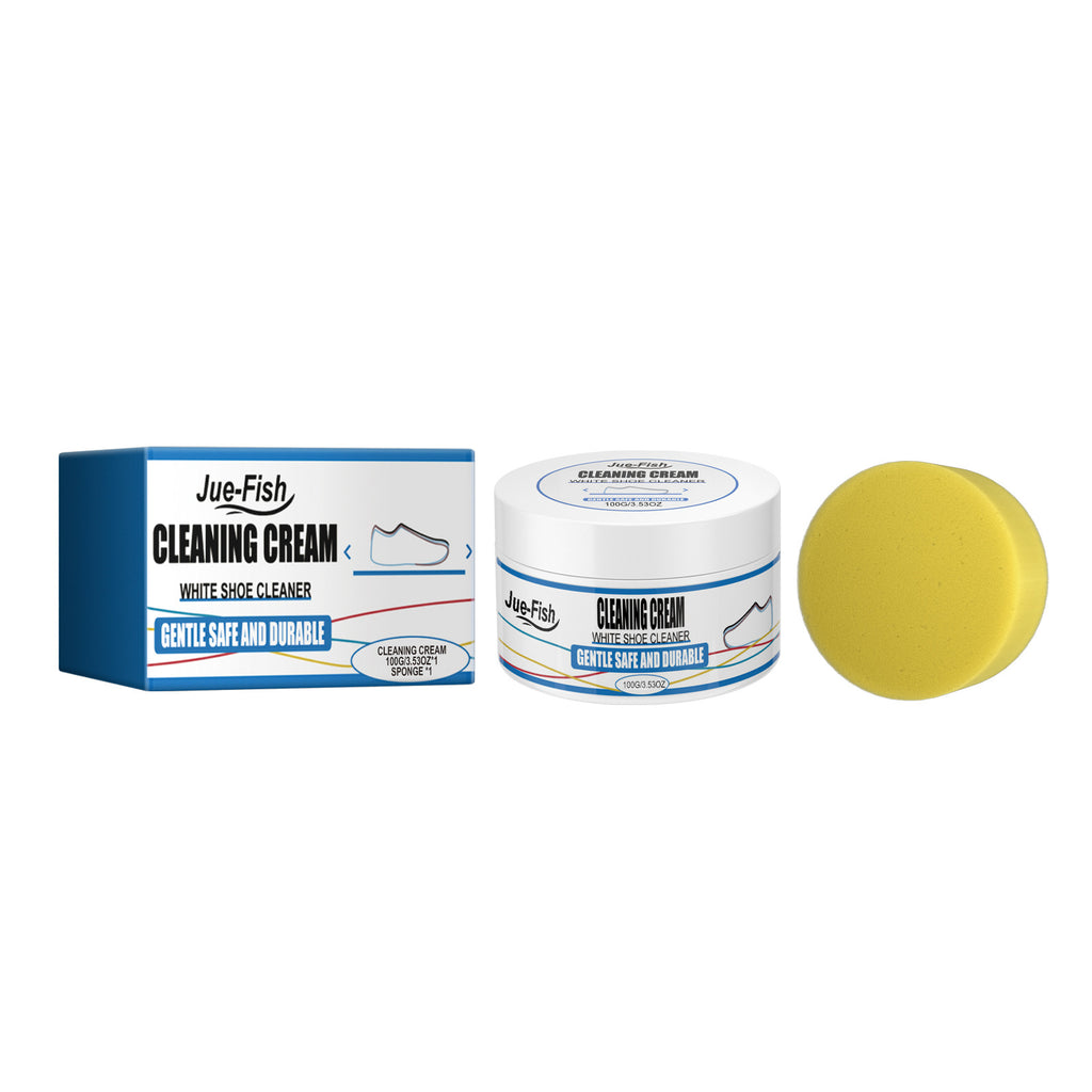 Jue Fish White Shoe Cleaning Cream Whitening Magic Tool No-wash Sports Canvas Shoes Cleaning and Stain Removal
