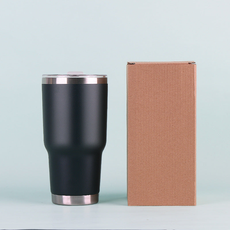 30oz car mug, ice beer mug, 304 stainless steel color insulation mug, gift mug, plastic spray mug wholesale