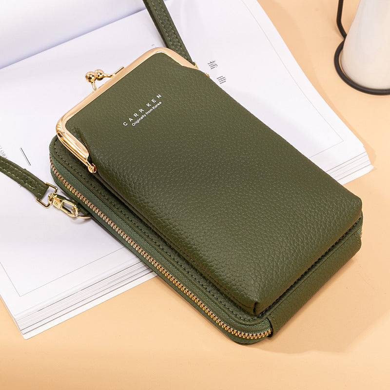 Mobile phone bag women's crossbody 2025 new simple large capacity card bag wallet integrated bag mini stylish small bag trend