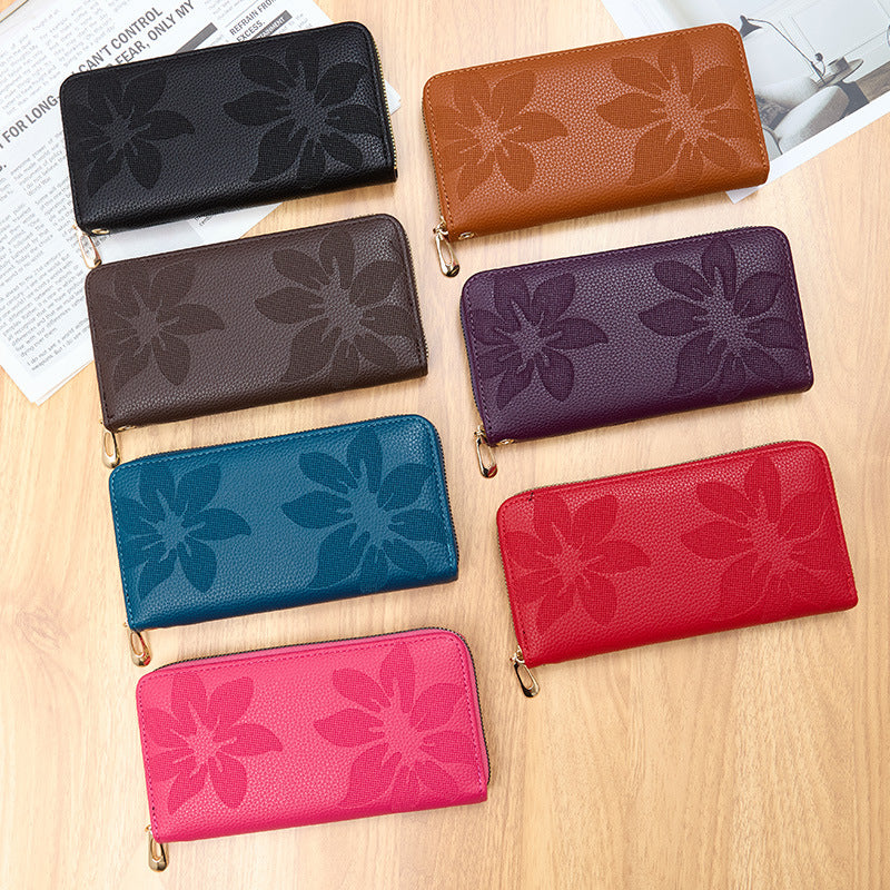 ladies wallet female high-end long clutch bag single zipper large capacity coin purse mobile phone bag horizontal version