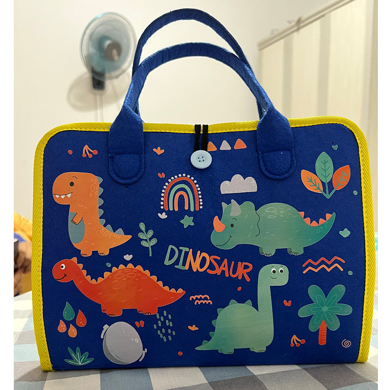 Cross-border new product Montessori Dinosaur Elephant Felt Learning Board Busy Board Toddler Early Education Children's Enlightenment Puzzle Felt