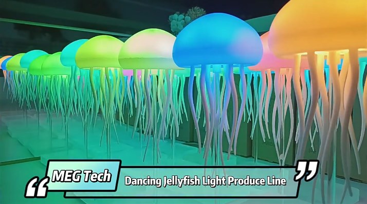 Suspended voice-controlled jellyfish lamp 72 colors fantasy gradient swimming jellyfish lamp induction atmosphere night light creative cross-border