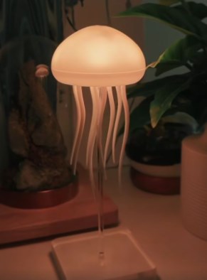 Suspended voice-controlled jellyfish lamp 72 colors fantasy gradient swimming jellyfish lamp induction atmosphere night light creative cross-border